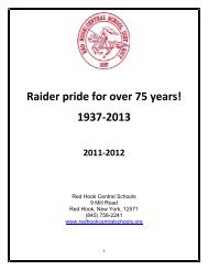 Raider pride for over 75 years! 1937-2013 - Red Hook Central ...