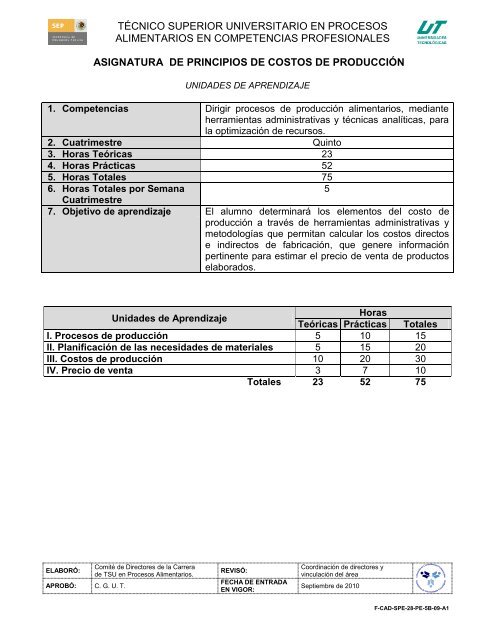 Hoja De Asignatura Con Desglose De Unidades Tem ticas