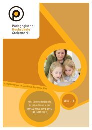 vorschulstufe und grundstufe - PÃ¤dagogische Hochschule Steiermark