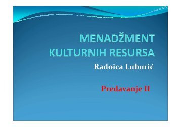 Radoica LuburiÄ Predavanje II