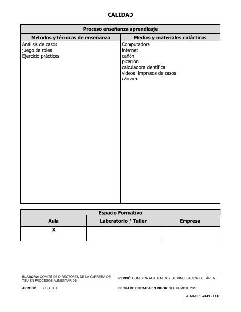 CALIDAD Resultado