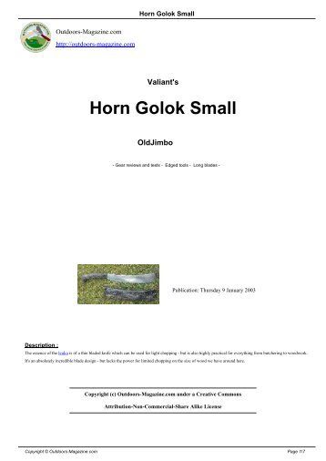 Horn Golok Small - Old Jimbo's Site