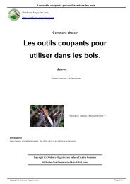 Les outils coupants pour utiliser dans les bois.