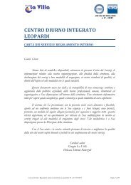 Carta dei Servizi - sanitari e socio-sanitari