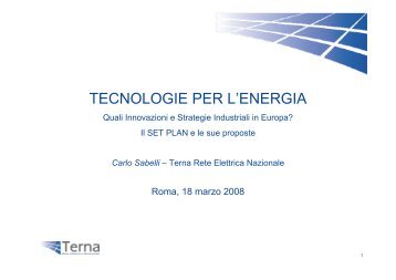 Carlo Sabelli – Terna Rete Elettrica Nazionale - Enea