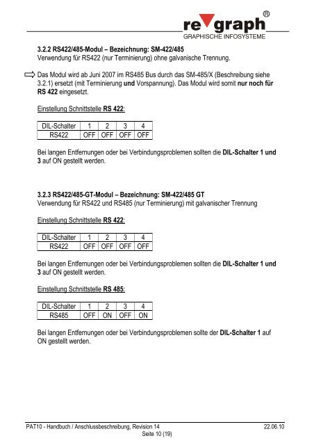 Parallel-Anzeigetableau (PAT) Handbuch ... - regraph GmbH