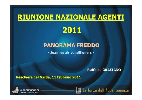 RIUNIONE NAZIONALE AGENTI - Joannes