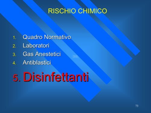 II rischio chimico e la prevenzione per gli operatori sanitari