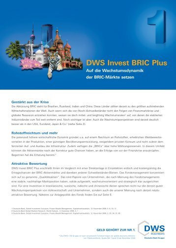 DWS Invest BRIC Plus - LV 1871