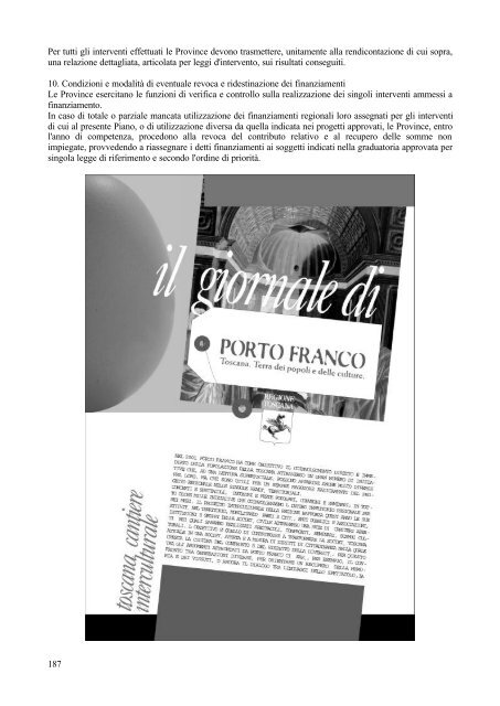 Porto Franco. I documenti del progetto, 1998-2001 - Regione Toscana