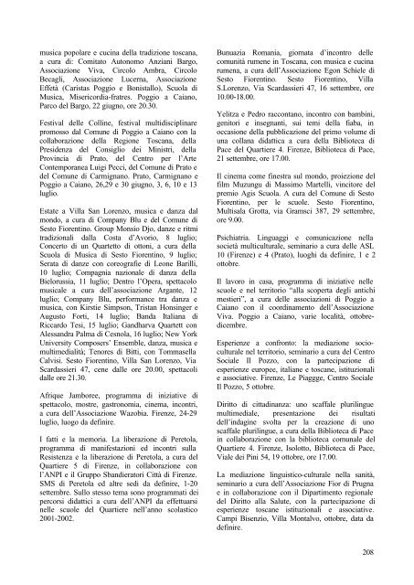 Porto Franco. I documenti del progetto, 1998-2001 - Regione Toscana