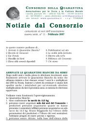 Notizie dal Consorzio della Quarantina, n.° 11