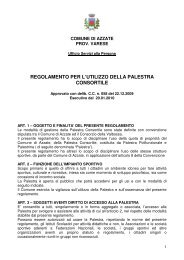 Regolamento di utilizzo palestra consortile (pdf) - Comune di Azzate