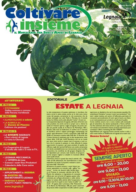 Numero 6 LUGLIO-AGOSTO - Cooperativa Agricola di Legnaia