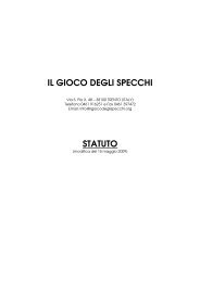 Lo statuto dell'associazione.pdf - Il gioco degli specchi