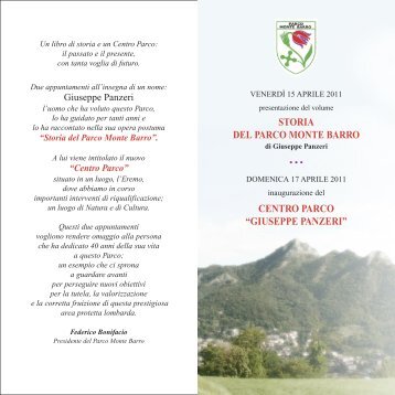 storia del parco monte barro centro parco âgiuseppe panzeriâ