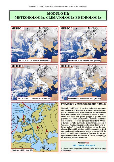 modulo iii: meteorologia, climatologia ed idrologia - Crestsnc.it