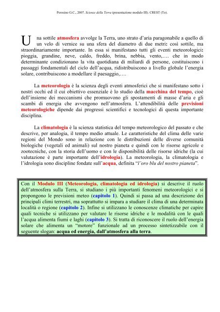 modulo iii: meteorologia, climatologia ed idrologia - Crestsnc.it
