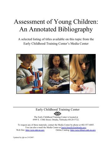 Assessment of Young Children: An Annotated Bibliography - TATS