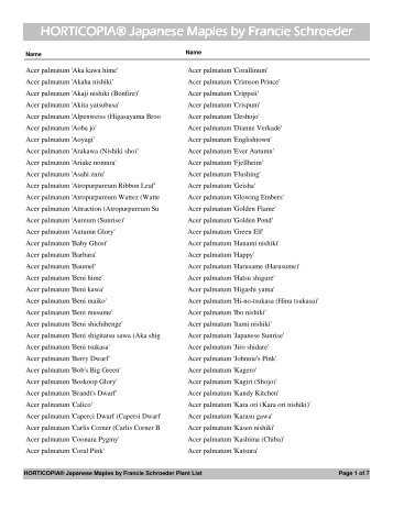 Library of Japanese Maples by Francie Schroeder - Horticopia
