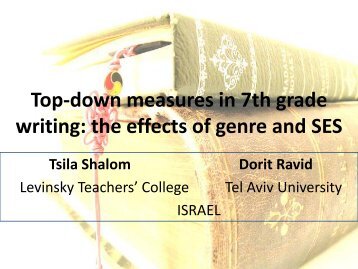 Top-down measures in 7th grade writing: the effects of genre and SES