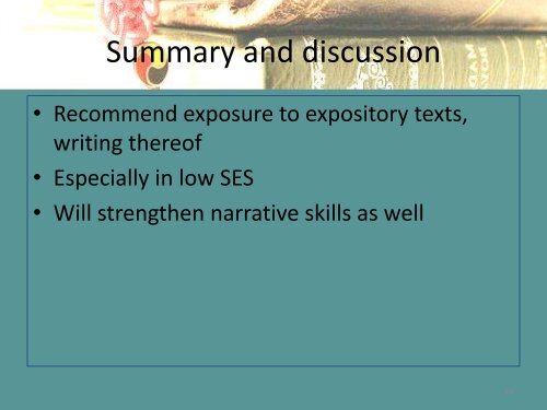 Top-down measures in 7th grade writing: the effects of genre and SES