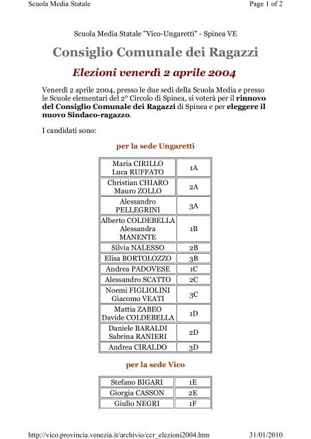 Votazione [l] - Scuolavicospinea.it