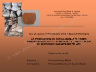 Tesi di Laurea in Metodologie della Ricerca Archeologica LA ...