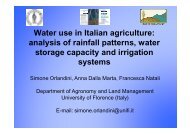 Water use in Italian agriculture: analysis of rainfall patterns ... - adagio