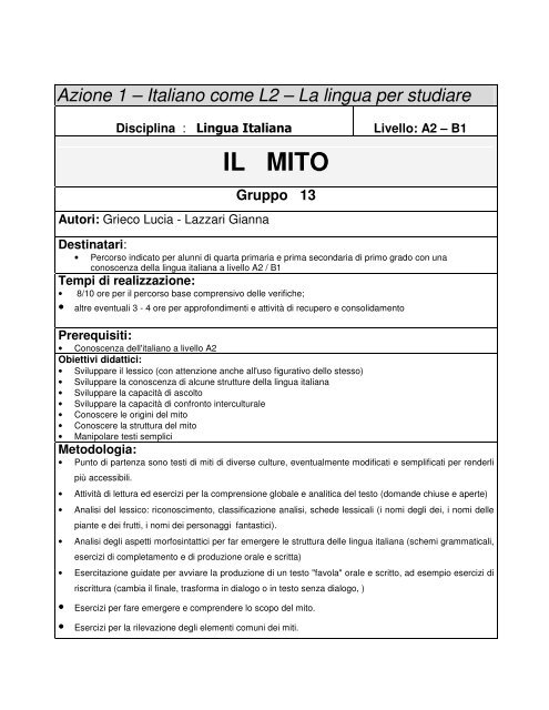 IL MITO - Scuolavicospinea.it