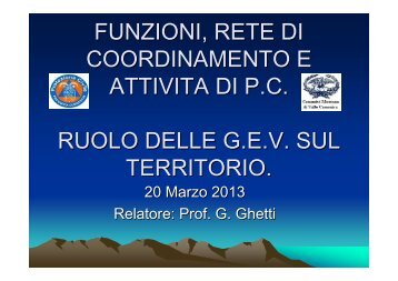 OFV - Lezione del 20 marzo 2013 - Docente Giovanni Ghetti