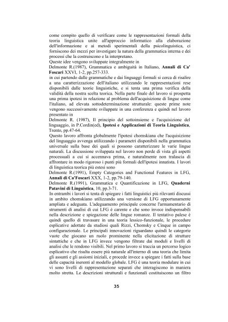 CURRICULUM VITAE ET STUDIORUM - Laboratorio di Linguistica ...