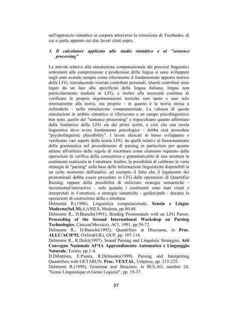 CURRICULUM VITAE ET STUDIORUM - Laboratorio di Linguistica ...