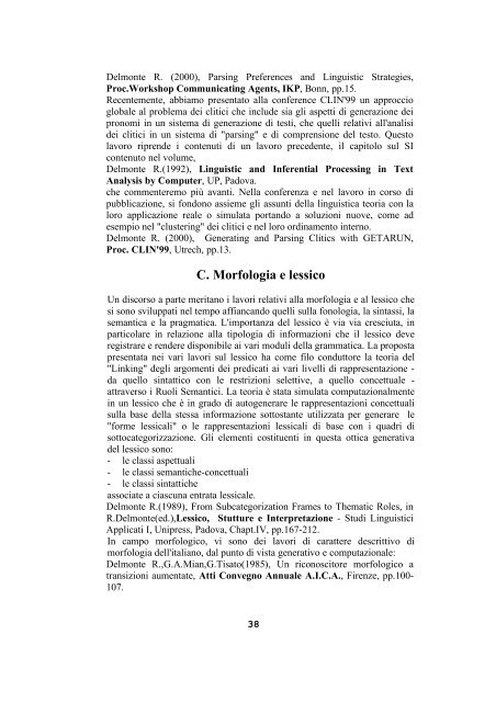 CURRICULUM VITAE ET STUDIORUM - Laboratorio di Linguistica ...