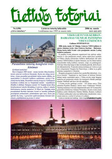 Lietuvos totoriai Nr. 90 - TautiniÅ³ bendrijÅ³ namai