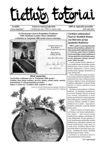 Lietuvos totoriai Nr. 89 - TautiniÅ³ bendrijÅ³ namai