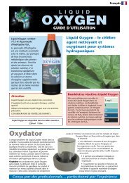 GT743 Liquid Oxygen instructions - French.indd - Growth Technology