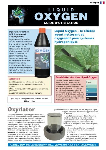 GT743 Liquid Oxygen instructions - French.indd - Growth Technology