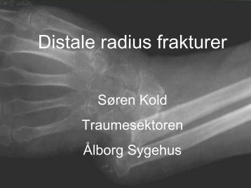 Distale radius frakturer