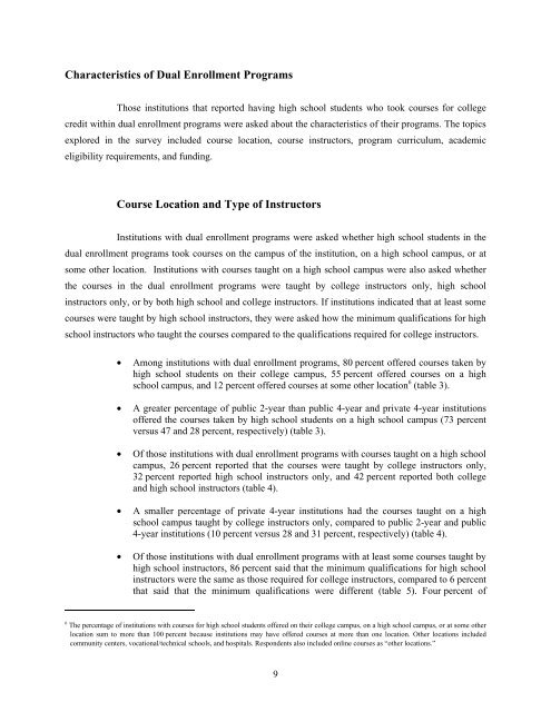 Dual Enrollment of High School Students at Postsecondary Institutions