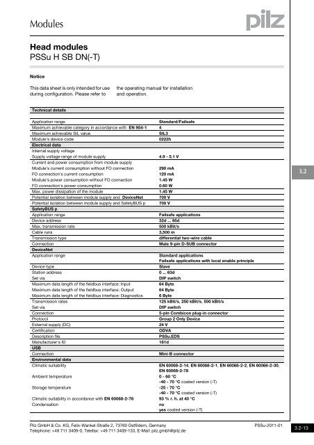 System description - Pilz GmbH & Co.