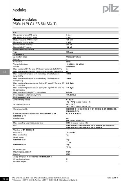 System description - Pilz GmbH & Co.