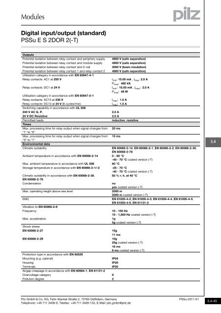 System description - Pilz GmbH & Co.