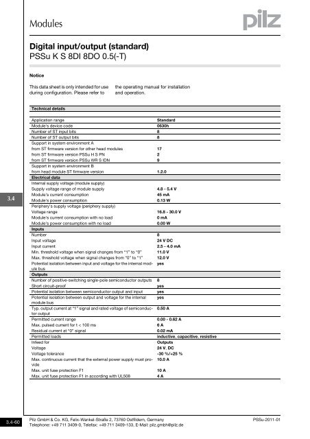 System description - Pilz GmbH & Co.