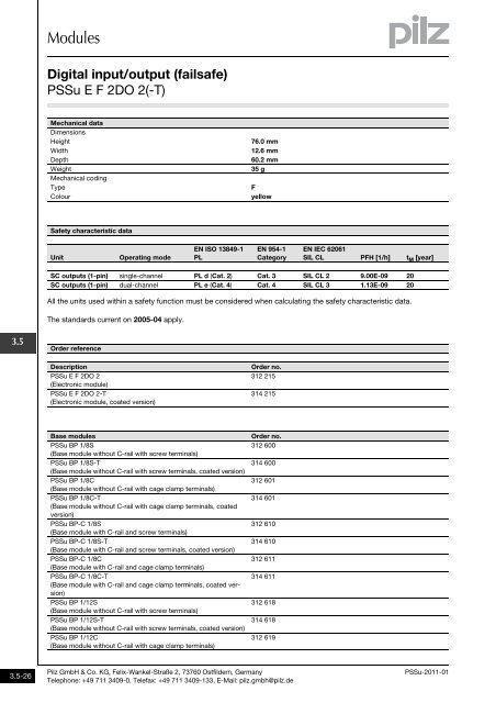 System description - Pilz GmbH & Co.