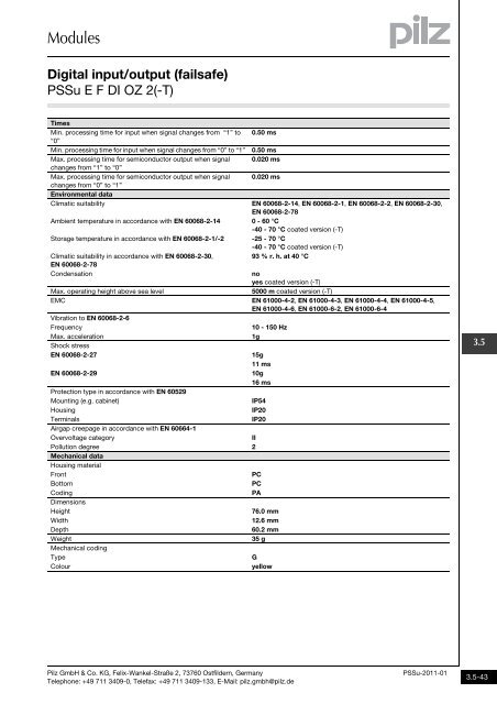 System description - Pilz GmbH & Co.