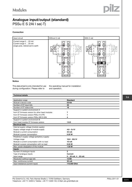 System description - Pilz GmbH & Co.