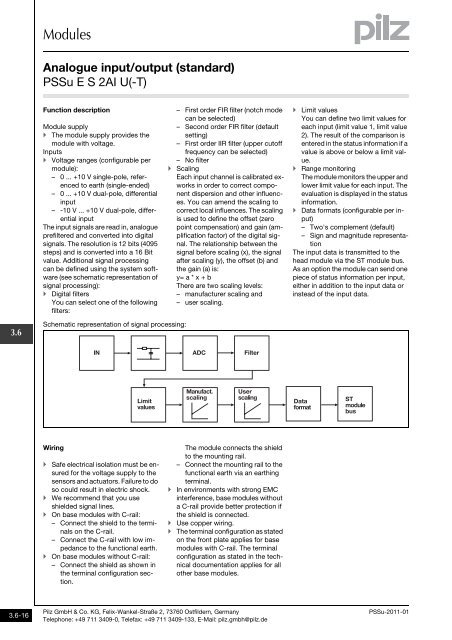 System description - Pilz GmbH & Co.