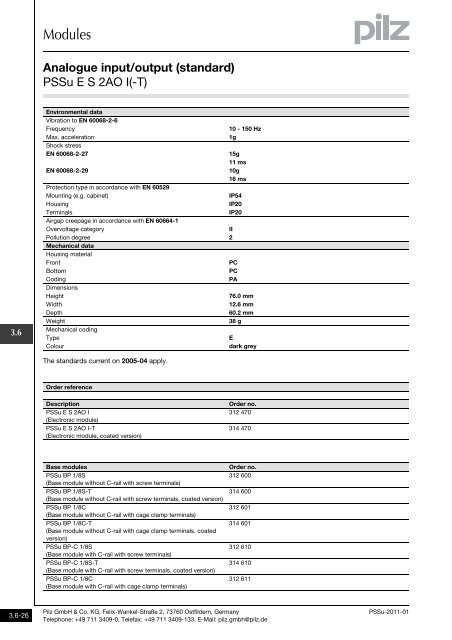 System description - Pilz GmbH & Co.