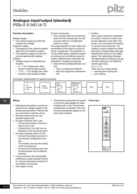 System description - Pilz GmbH & Co.